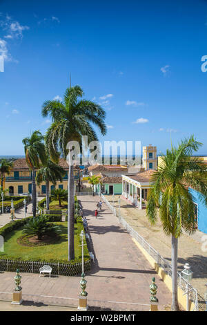 Cuba, Trinidad, vista di Plaza Mayor Foto Stock