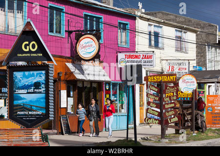 Il Cile, regione di Magallanes, Puerto Natales, street view Foto Stock