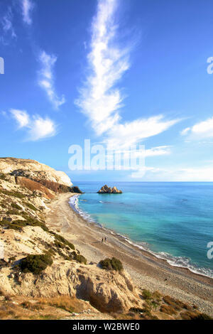 Roccia saracena, Paphos, Cipro, Mediterraneo orientale Mare Foto Stock