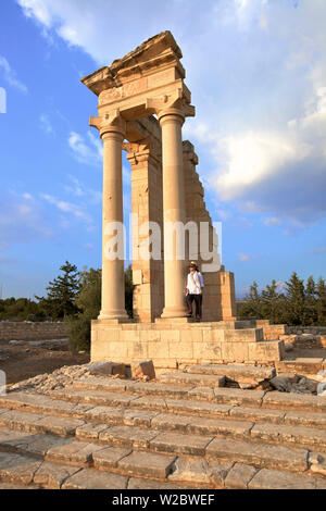 Tempio di Apollo, Kourion, Cipro, Mediterraneo orientale Mare Foto Stock