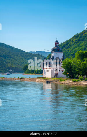 In Germania, in Renania Palatinato, il fiume Reno, Burg Pfalzgrafenstein Foto Stock