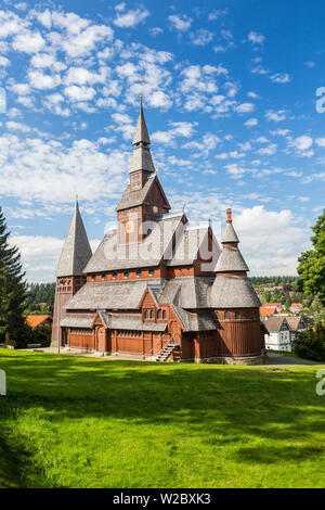 Gustav Adolf doga Chiesa, Hahnenklee, Goslar, montagna Harz, Bassa Sassonia, Germania Foto Stock