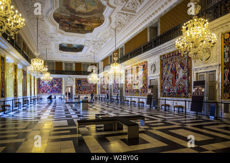 La Danimarca, la Zelanda, Copenaghen, Christianborg Palace, il Royal Camere Reception, Sala degli Arazzi Foto Stock