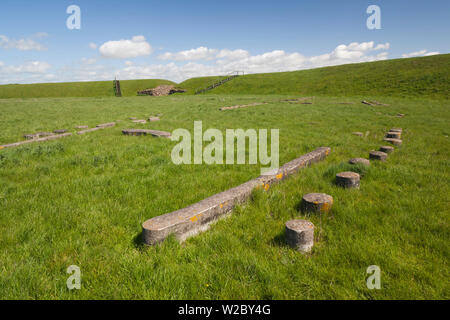 La Danimarca, la Zelanda, Trelleborg, resti di circolare città vichinga mound, decimo secolo Foto Stock