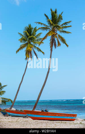 Repubblica Dominicana, Punta Cana, Parque Nacional del Este, l'isola di Saona, Mano Juan, un pittoresco villaggio di pescatori Foto Stock