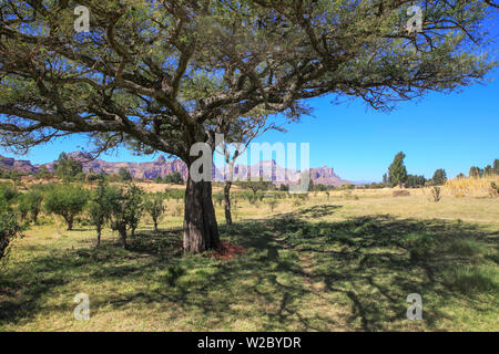 Gheralta montagne, Degum village, Tigray, Etiopia Foto Stock