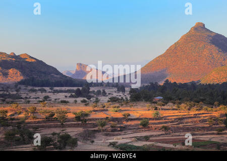Paesaggio vicino Yeha, Tigray, Etiopia Foto Stock
