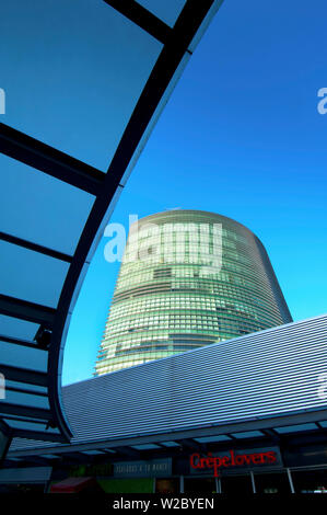 San Salvador El Salvador, Torre futura costruzione, Plaza Futura, ristoranti, uffici Foto Stock