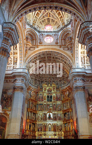 Interno della chiesa nel monastero di San Girolamo (San Jeronimo), Granada, Andalusia, Spagna Foto Stock