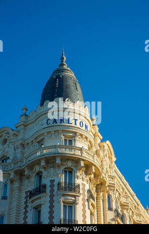 Carlton Hotel, Cannes, Alpes-Maritimes, Provence-Alpes-Côte d'Azur, Costa Azzurra, Francia Foto Stock