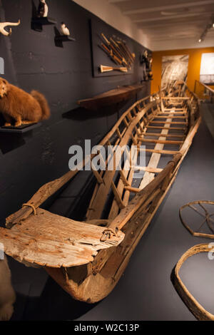 Groenlandia Nuuk, Groenlandia museo nazionale, presentano in kayak Foto Stock