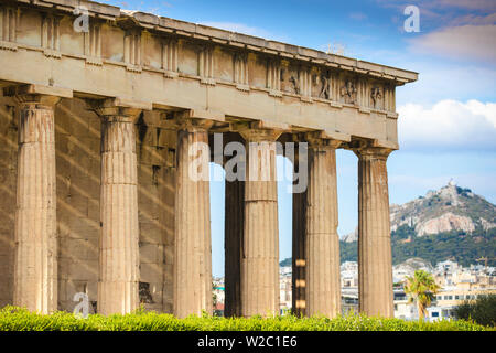 La Grecia, Attica, Atene, l'Agora, il Tempio di Efesto - dedicato a due divinità, Efesto (Hephaistos) e Athena Foto Stock