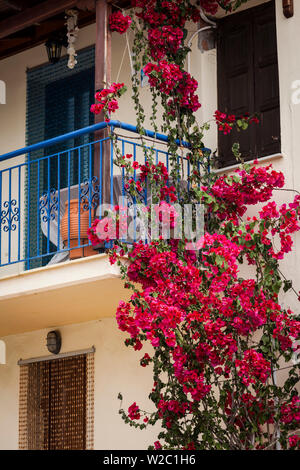 La Grecia, Regione di Tessaglia, Trikeri, Pelion Peninsula, costruzione di dettaglio Foto Stock