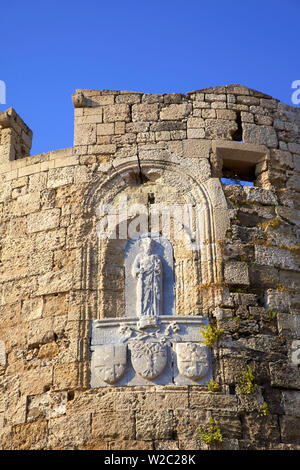 Porta di San Paolo, RODI, DODECANNESO, isole greche, Grecia, Europa Foto Stock