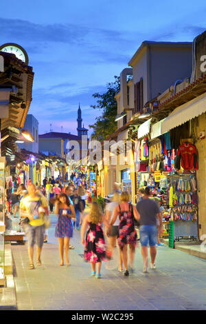 Sokratous Street, Città Vecchia, RODI, DODECANNESO, isole greche, Grecia, Europa Foto Stock