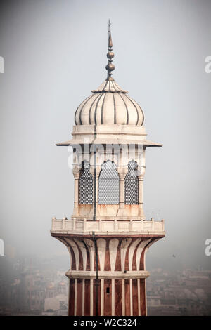 India, Delhi, Vecchia Delhi , uno dei quattro cancelli di ingresso alla Jama Masjid - moschea Jama costruito da Shah Jahan Foto Stock