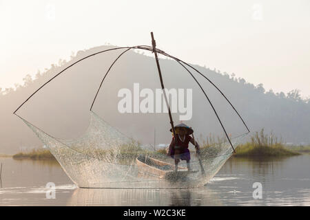 Loktak Lago, Vicino Imphal, Manipur, India Foto Stock