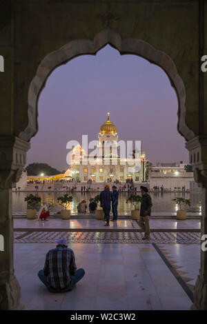 India, Delhi, New Delhi, Gurdwara Bangla Sahib, tempio sikh Foto Stock