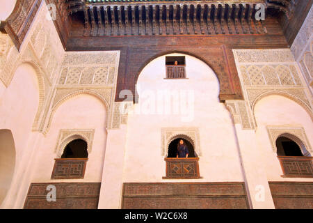 Cherratine Medersa, Fez, in Marocco, Africa del Nord Foto Stock