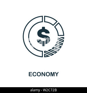 Icona del profilo economico. Elemento concettuale sottile della raccolta di icone di gestione aziendale. Icona Creative Economy per applicazioni mobili e utilizzo Web Foto Stock