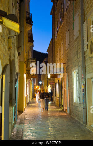 Montenegro, Budva, Città Vecchia, Stari Grad Foto Stock