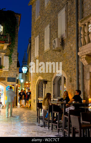 Montenegro, Budva, Città Vecchia, Stari Grad Foto Stock