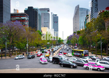 Messico, Città del Messico, Monumento a indipendenza, rotonda, Paseo de la Reforma Foto Stock