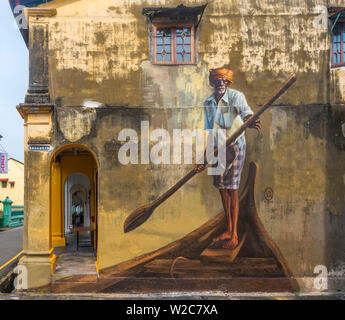 Malaysia, Penang, Georgetown, off amore Lane, Arte di strada Foto Stock