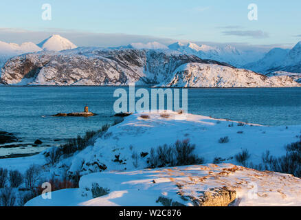 Sommaroy, regione di Troms, regione artica, Norvegia Foto Stock