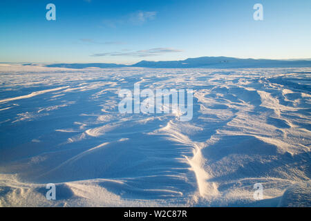 Paesaggio invernale, Alpi Lyngen, regione di Troms, Norvegia Foto Stock