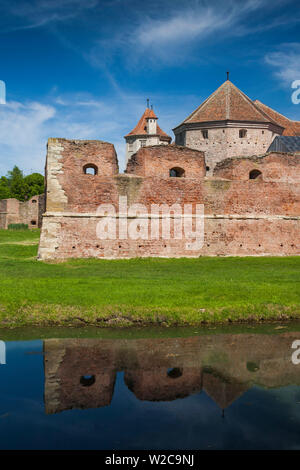 La Romania, Transilvania, Fagaras, cittadella di Fagaras e fossato Foto Stock
