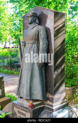 Tomba del cimitero di Alexander Nevsky Lavra, San Pietroburgo, Russia Foto Stock