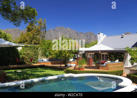 Sud Africa, Western Cape, Franschhoek, Bed and Breakfast Foto Stock