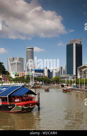 Singapore, Clarke Quay, il quartiere del divertimento, esterna Foto Stock