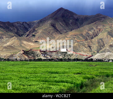 Gyantse Dzong, Gyantse County, Prefettura di Shigatse, nel Tibet, Cina Foto Stock