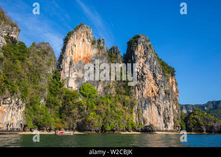 Penisola di Railay, Phang Nga Bay, Provincia di Krabi, Thailandia Foto Stock