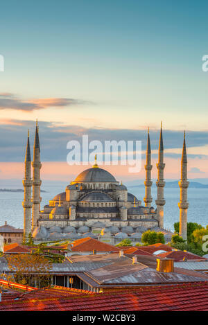 Turchia, Istanbul, Sultanahmet, la Moschea Blu (Sultan Ahmed moschea o Sultan Ahmet Camii) Foto Stock