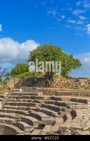 Odeon, resti di antiche Troy, Canakkale Provincia, Turchia Foto Stock