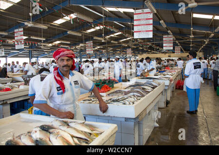 Mercato del Pesce, Deira, Dubai, Emirati Arabi Uniti Foto Stock