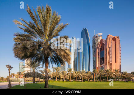 Emirati Arabi, Abu Dhabi Etihad Towers Foto Stock