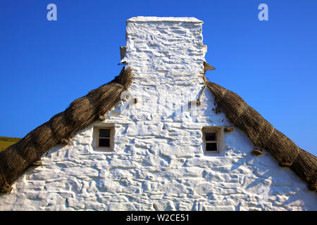 Casa Tradizionale, Cregneash, Isola di Man Foto Stock