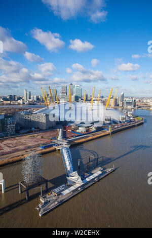 Regno Unito, Inghilterra, Londra, vista da Emirates Air Line - o Thames funivia Foto Stock