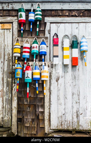 Stati Uniti d'America, Massachusetts, Cape Ann, Rockport, Rockport Harbour, aragosta boe Foto Stock