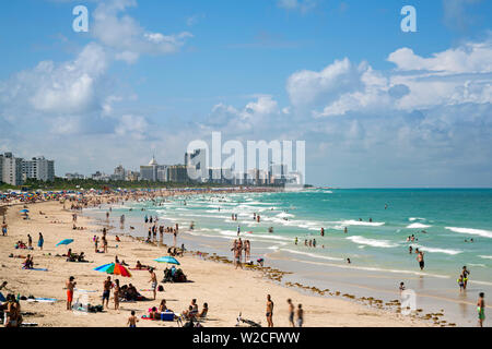 South Beach, Miami Beach, Gold Coast, Miami, Florida, Stati Uniti d'America Foto Stock