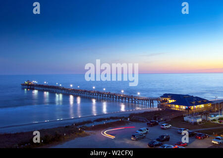 North Myrtle Beach, Cherry Grove la pesca del molo, Carolina del Sud Foto Stock