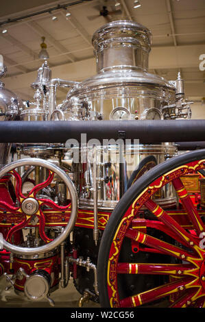 Stati Uniti d'America, Maine, gufi Testa, gufi testa Transportation Museum, 1918 American LaFrance fire carrello Foto Stock