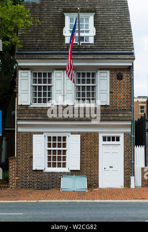 Stati Uniti d'America, Pennsylvania, Philadelphia, Betsy Ross House, esterna Foto Stock