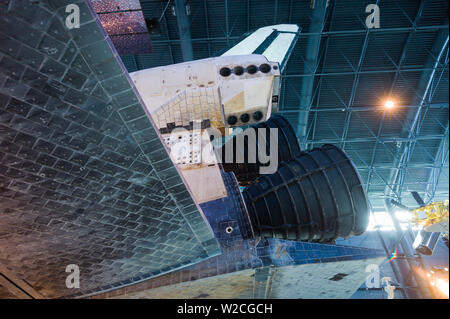 Stati Uniti d'America, Virginia, Herdon, Museo Nazionale dell'aria e dello spazio, Steven F. Udvar-Hazy Center, air museum, noi NASA Space Shuttle, mattonelle di dettaglio Foto Stock