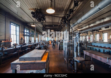 Stati Uniti d'America, New Jersey, West Orange, Thomas Edison National Historical Park, interna alla fabbrica Foto Stock