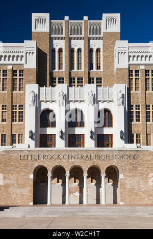 Stati Uniti d'America, Arkansas, Little Rock Little Rock Central High School National Historic Site, sito di 1954 desegregazione scuola di battaglie Foto Stock